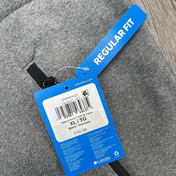 Columbia 1/2 Fleece Sweater Size XL Mens Grey Sequoia Grove $60 - Picture 13 of 13